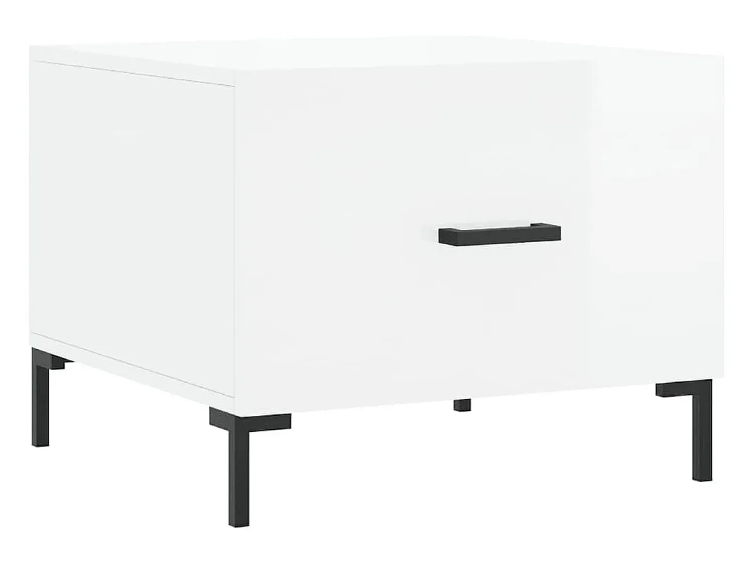 Mesa De Centro*vidaxl Mesas de centro 2 pcs 50x50x40 cm brilhante Branco
