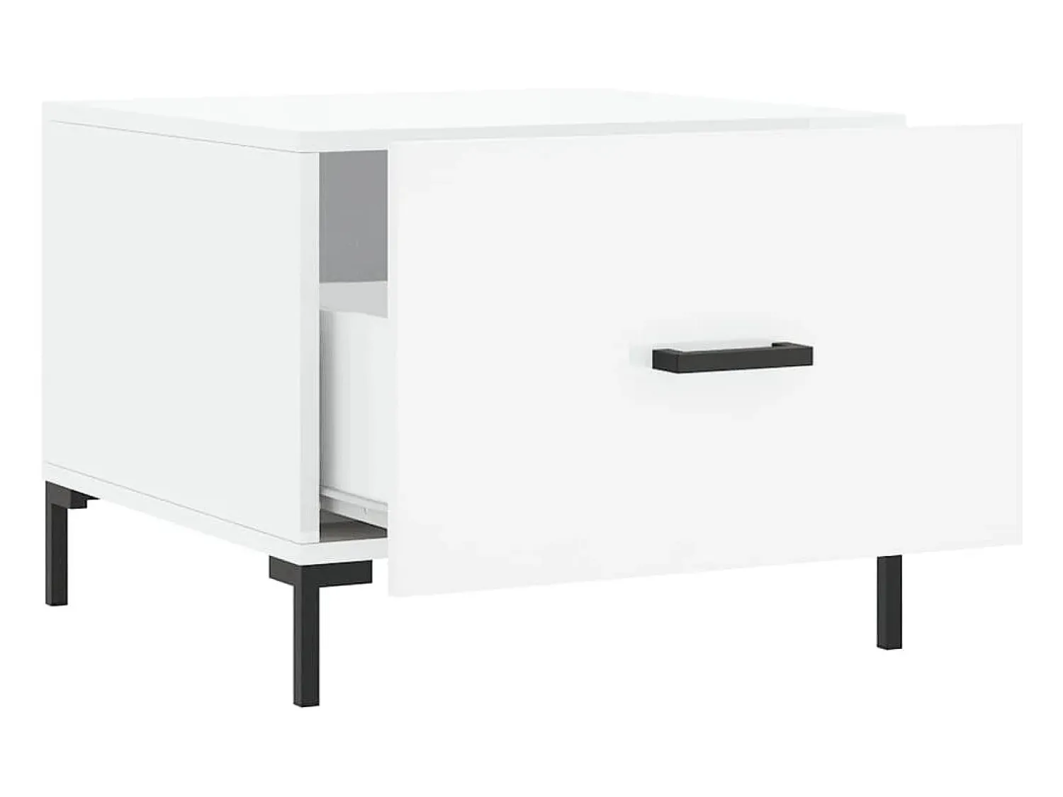 Mesa De Centro*vidaxl Mesas de centro 2 pcs 50x50x40 cm brilhante Branco