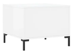 Mesa De Centro*vidaxl Mesas de centro 2 pcs 50x50x40 cm brilhante Branco
