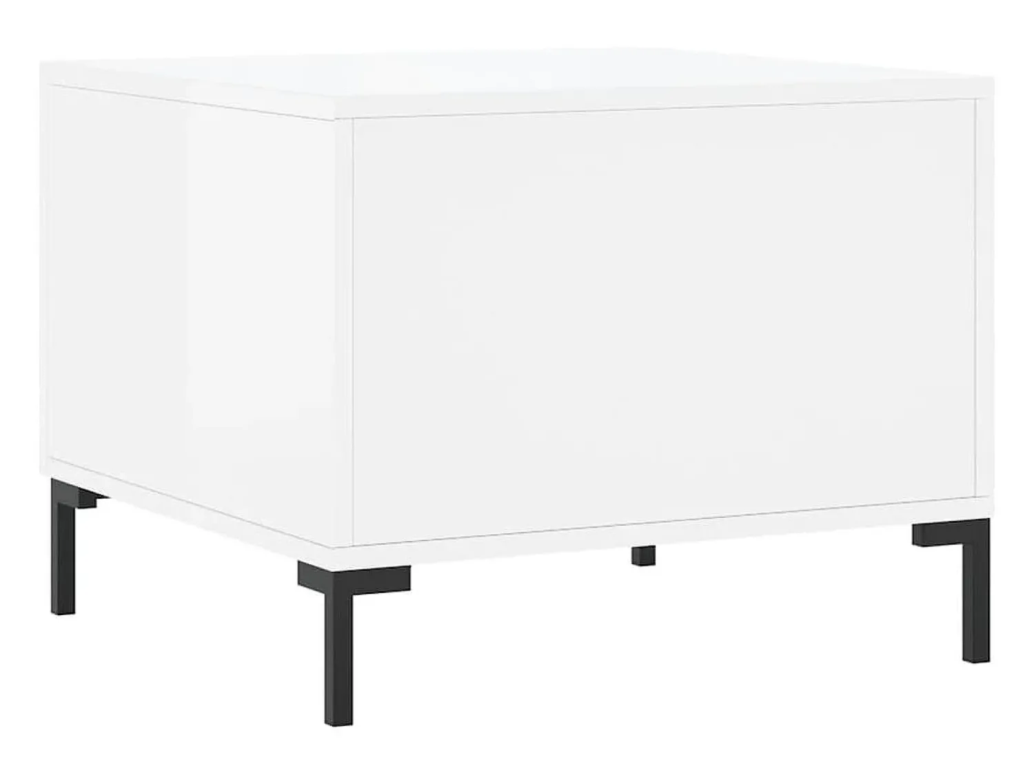 Mesa De Centro*vidaxl Mesas de centro 2 pcs 50x50x40 cm brilhante Branco