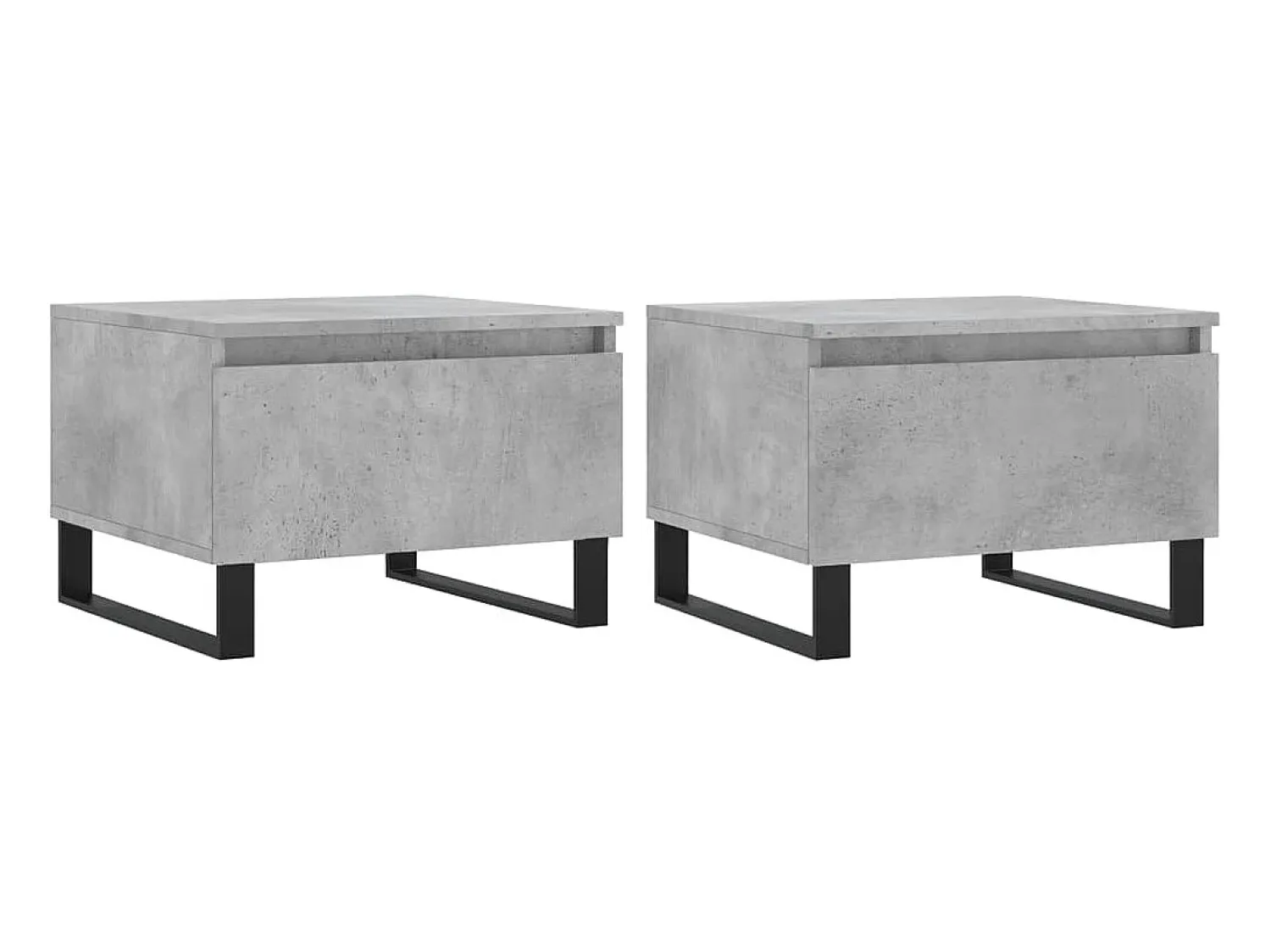 Best Mesas de centro 2 pcs 50x46x35 cm deriv. madeira cinza-cimento PT855779 Cinzento