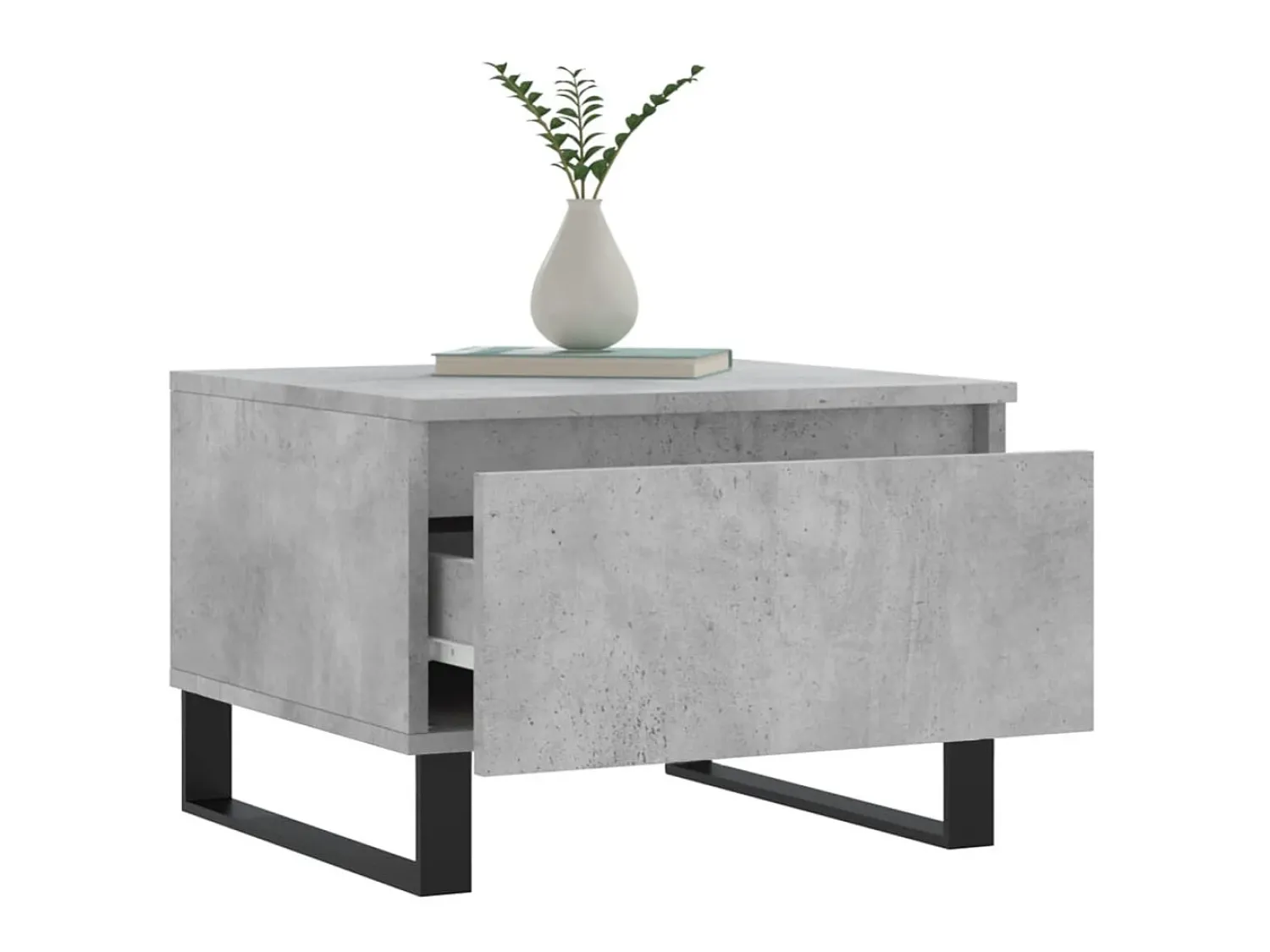 Best Mesas de centro 2 pcs 50x46x35 cm deriv. madeira cinza-cimento PT855779 Cinzento