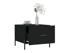 Mesa De Centro| Mesas de centro 2 pcs 50x50x40 cm madeira processada PT536488 Preto