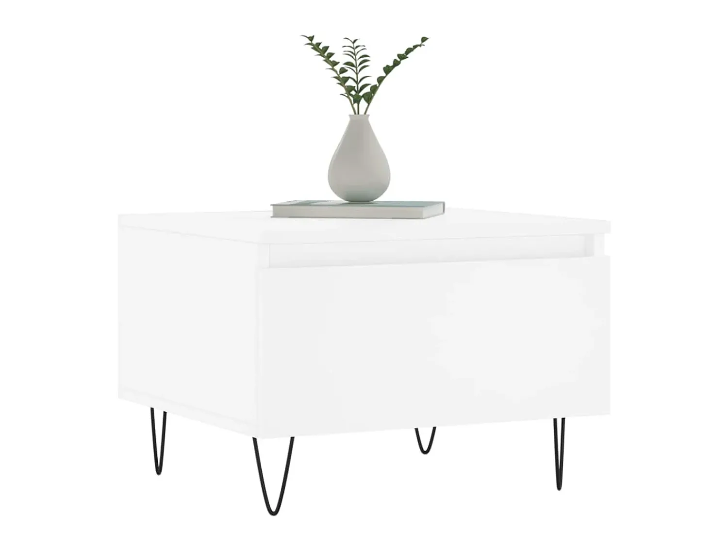 Mesa De Centro| Mesas de centro 2 pcs 50x46x35 cm derivados de madeira PT896347 Branco