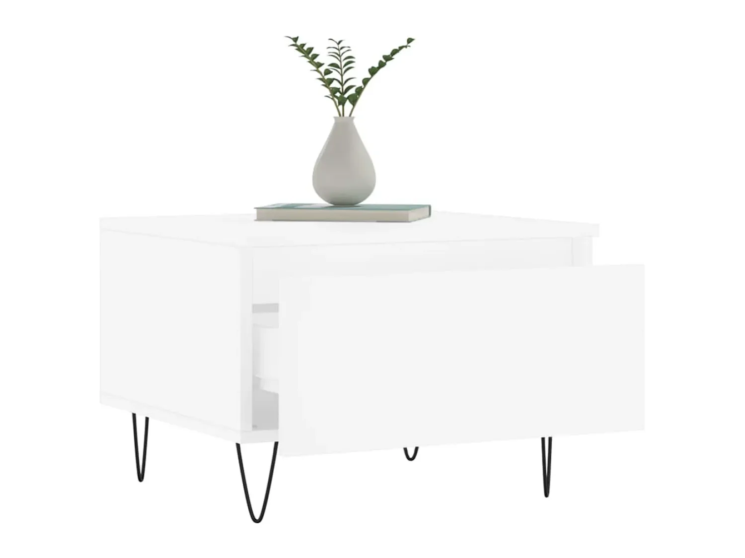 Mesa De Centro| Mesas de centro 2 pcs 50x46x35 cm derivados de madeira PT896347 Branco