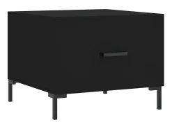 Mesa De Centro| Mesas de centro 2 pcs 50x50x40 cm madeira processada PT784081 Preto