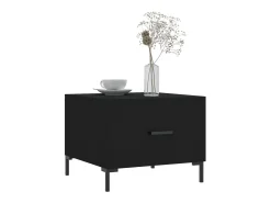 Mesa De Centro| Mesas de centro 2 pcs 50x50x40 cm madeira processada PT784081 Preto