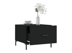 Mesa De Centro| Mesas de centro 2 pcs 50x50x40 cm madeira processada PT784081 Preto