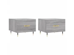 Mesa De Centro| Mesas de centro 2 pcs 50x50x40 cm madeira proc. sonoma cinza PT807183 Cinzento
