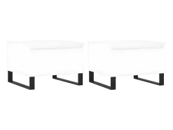 Mesa De Apoio* Mesas de centro 2 pcs 50x46x35 cm derivados de madeira PT593600 Branco