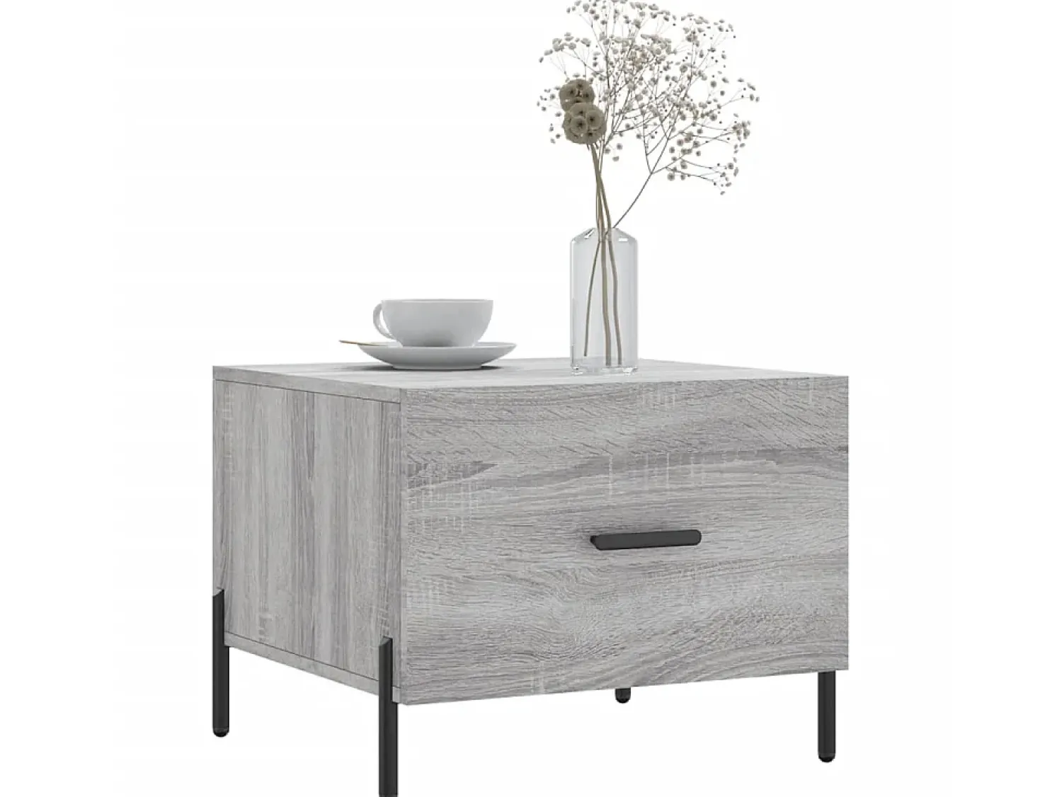 Mesa De Centro| Mesas de centro 2 pcs 50x50x40 cm madeira proc. sonoma cinza PT561693 Cinzento
