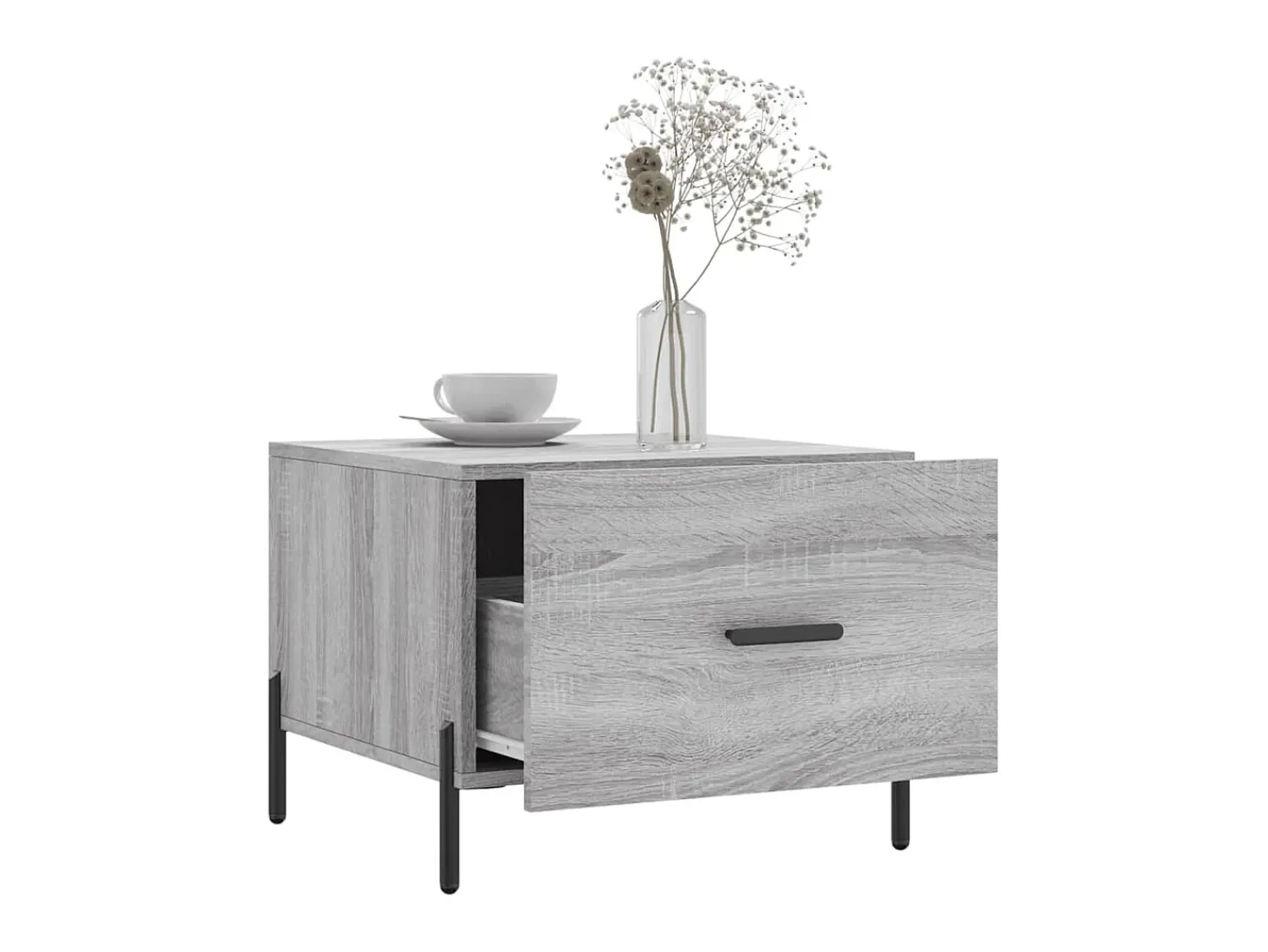 Mesa De Centro| Mesas de centro 2 pcs 50x50x40 cm madeira proc. sonoma cinza PT561693 Cinzento