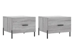 Mesa De Centro| Mesas de centro 2 pcs 50x50x40 cm madeira proc. sonoma cinza PT561693 Cinzento