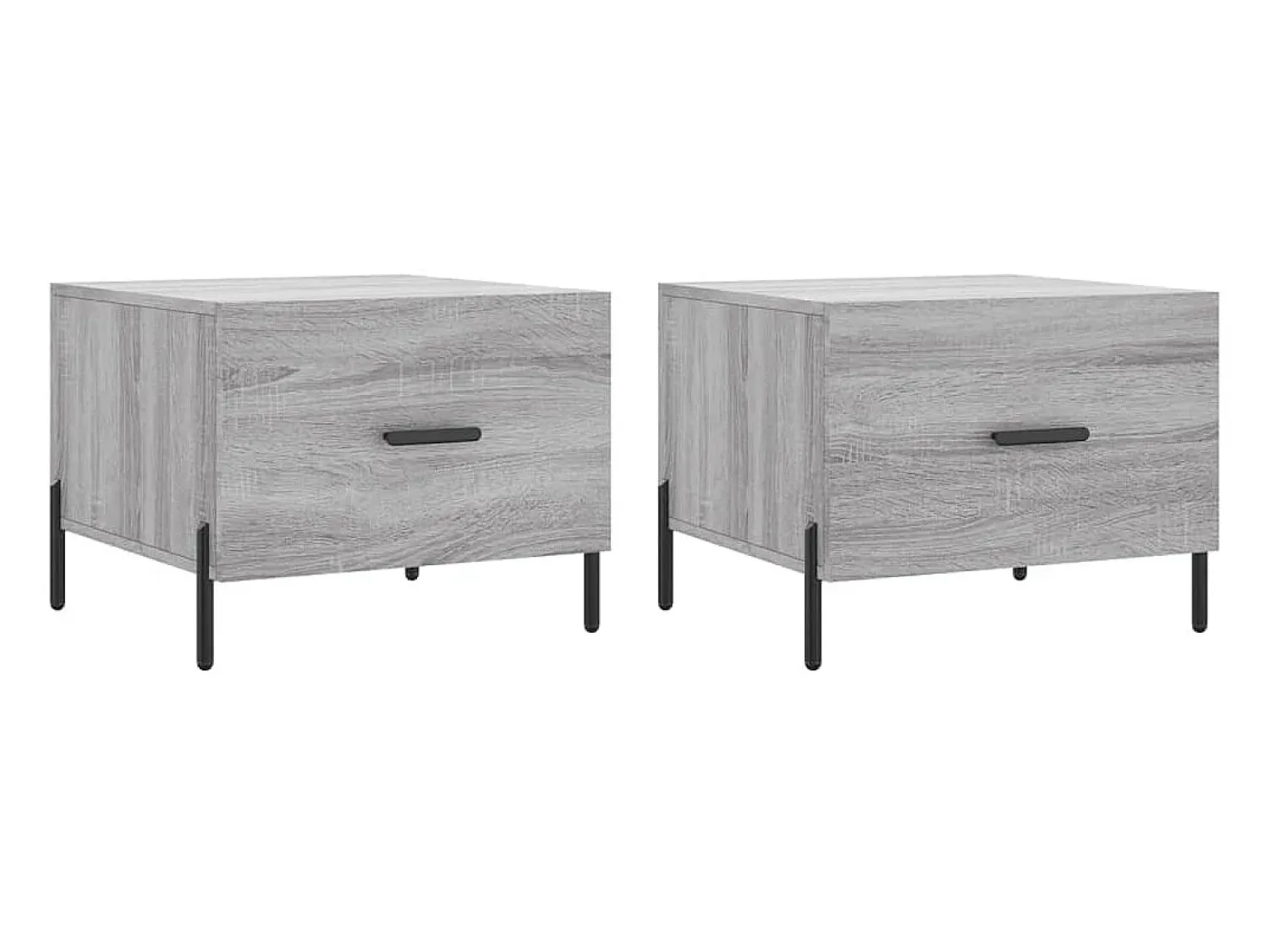 Mesa De Centro| Mesas de centro 2 pcs 50x50x40 cm madeira proc. sonoma cinza PT561693 Cinzento
