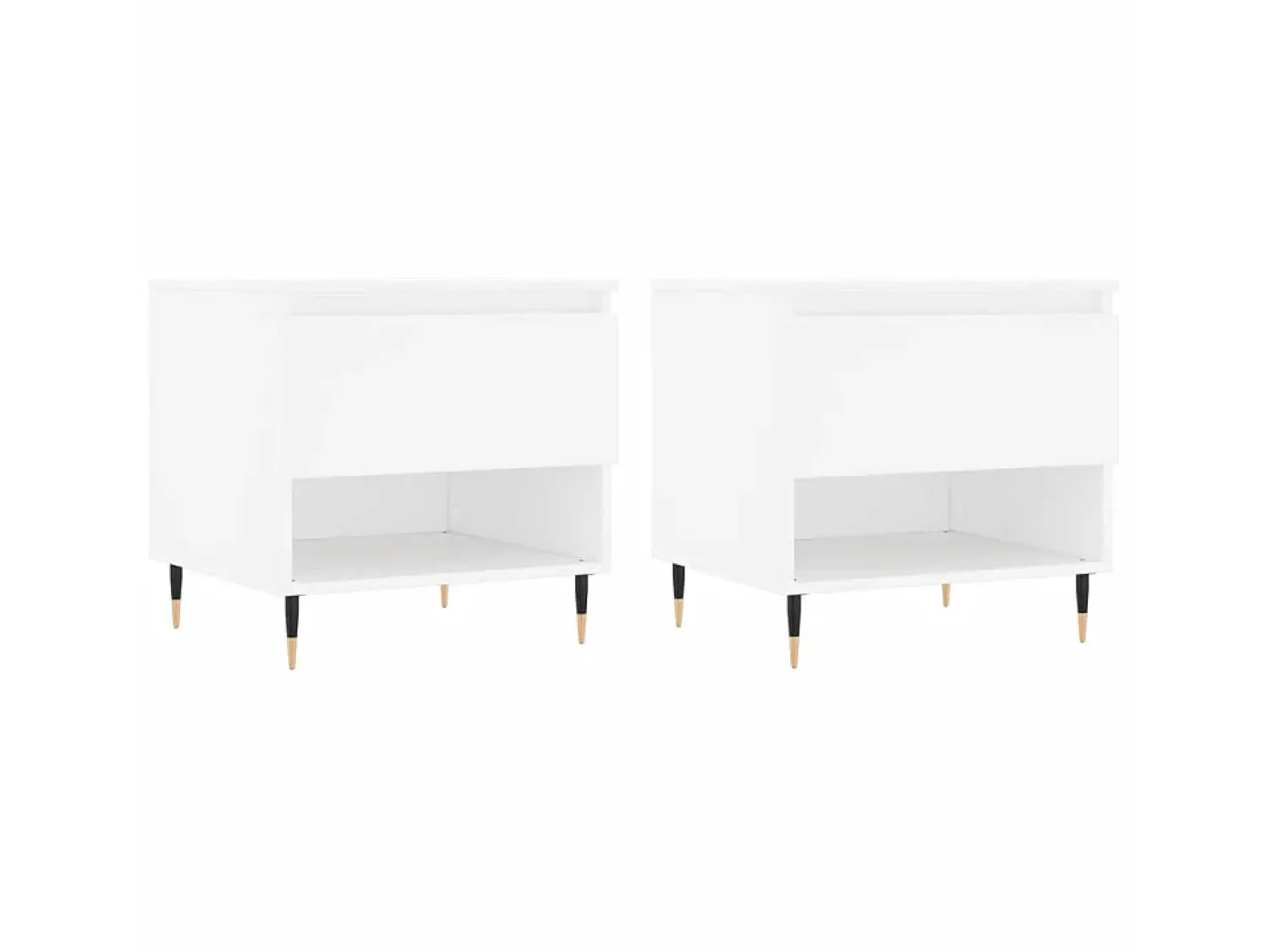 Mesa De Apoio| Mesas de centro 2 pcs 50x46x50 cm derivados de madeira PT331466 Branco