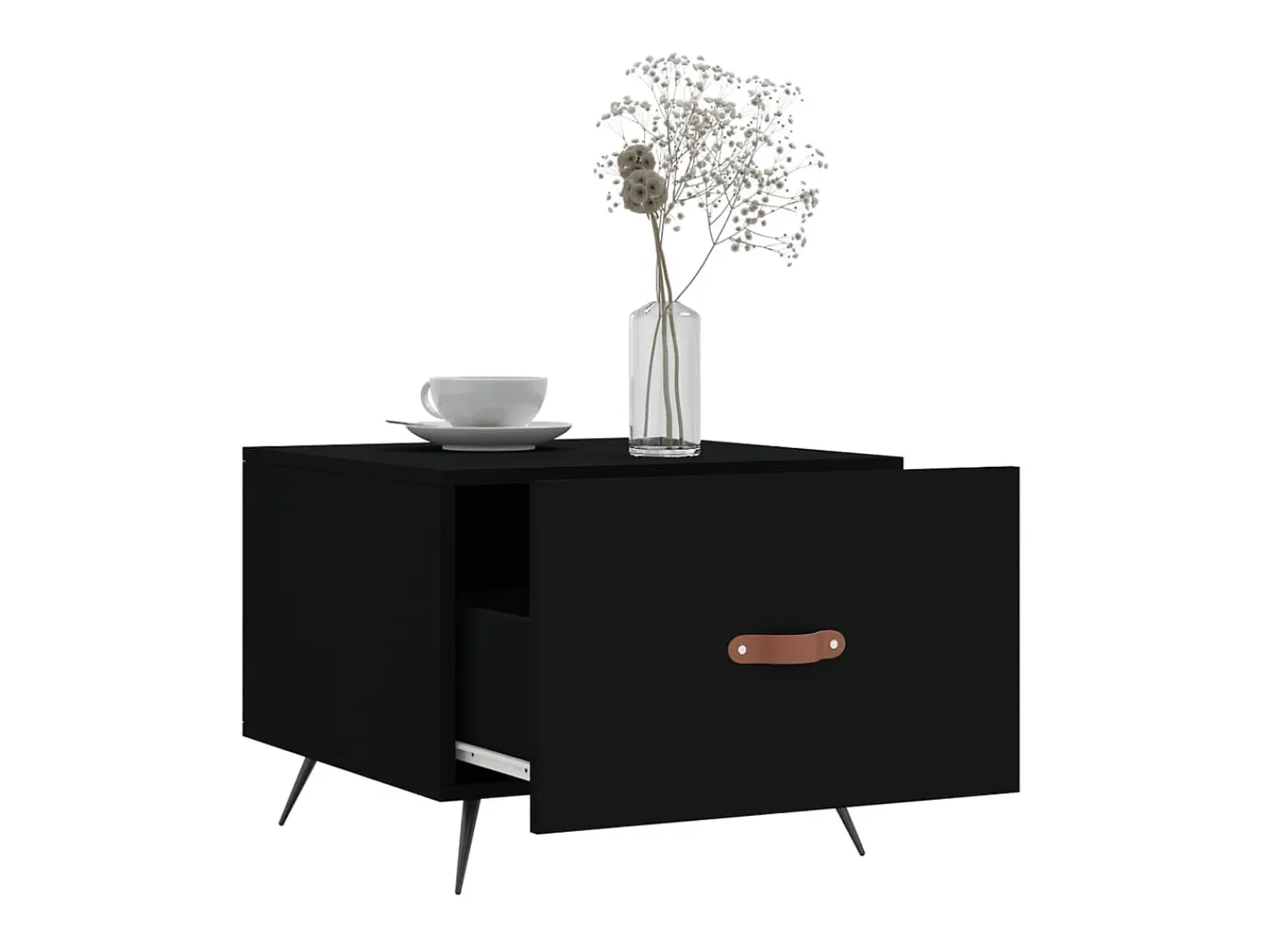 Mesa De Centro* Mesas de centro 2 pcs 50x50x40 cm madeira processada PT736386 Preto