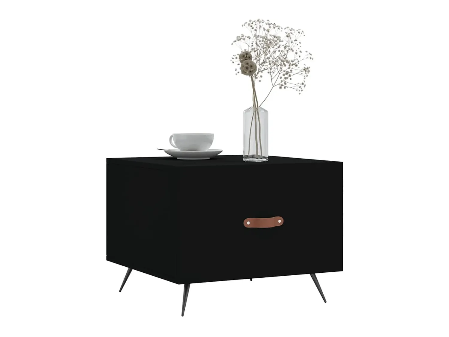 Mesa De Centro* Mesas de centro 2 pcs 50x50x40 cm madeira processada PT736386 Preto