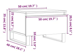 Mesa De Centro*vidaxl Mesas de centro 2 pcs 50x46x35 cm derivados de madeira Preto