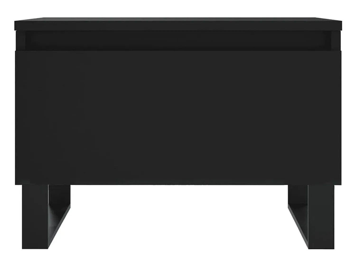 Mesa De Centro*vidaxl Mesas de centro 2 pcs 50x46x35 cm derivados de madeira Preto