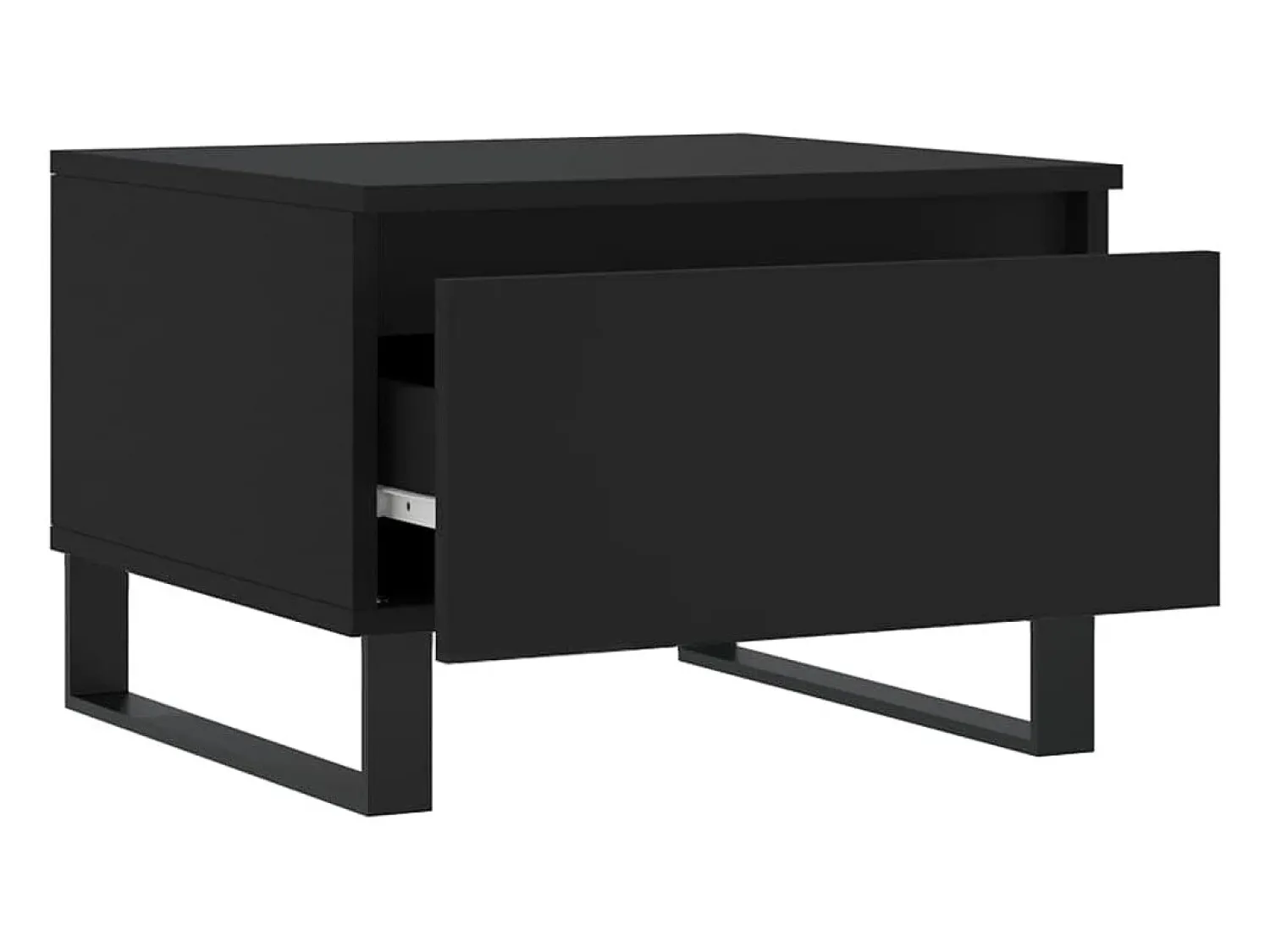 Mesa De Centro*vidaxl Mesas de centro 2 pcs 50x46x35 cm derivados de madeira Preto