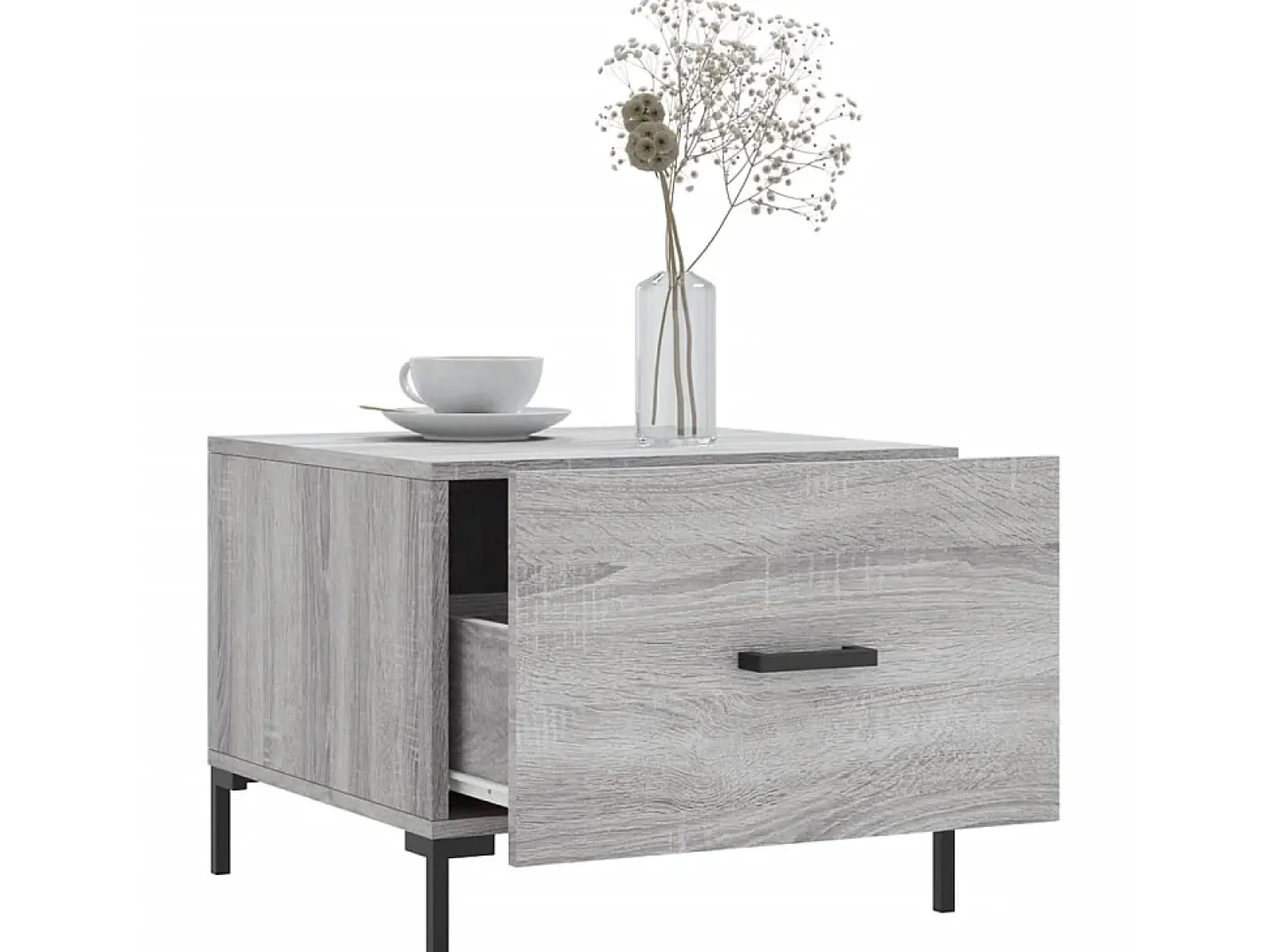 Clearance Mesas de centro 2 pcs 50x50x40 cm madeira proc. sonoma cinza PT382864 Cinzento