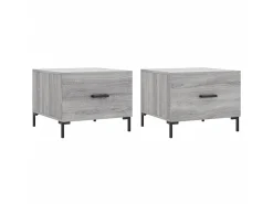Clearance Mesas de centro 2 pcs 50x50x40 cm madeira proc. sonoma cinza PT382864 Cinzento