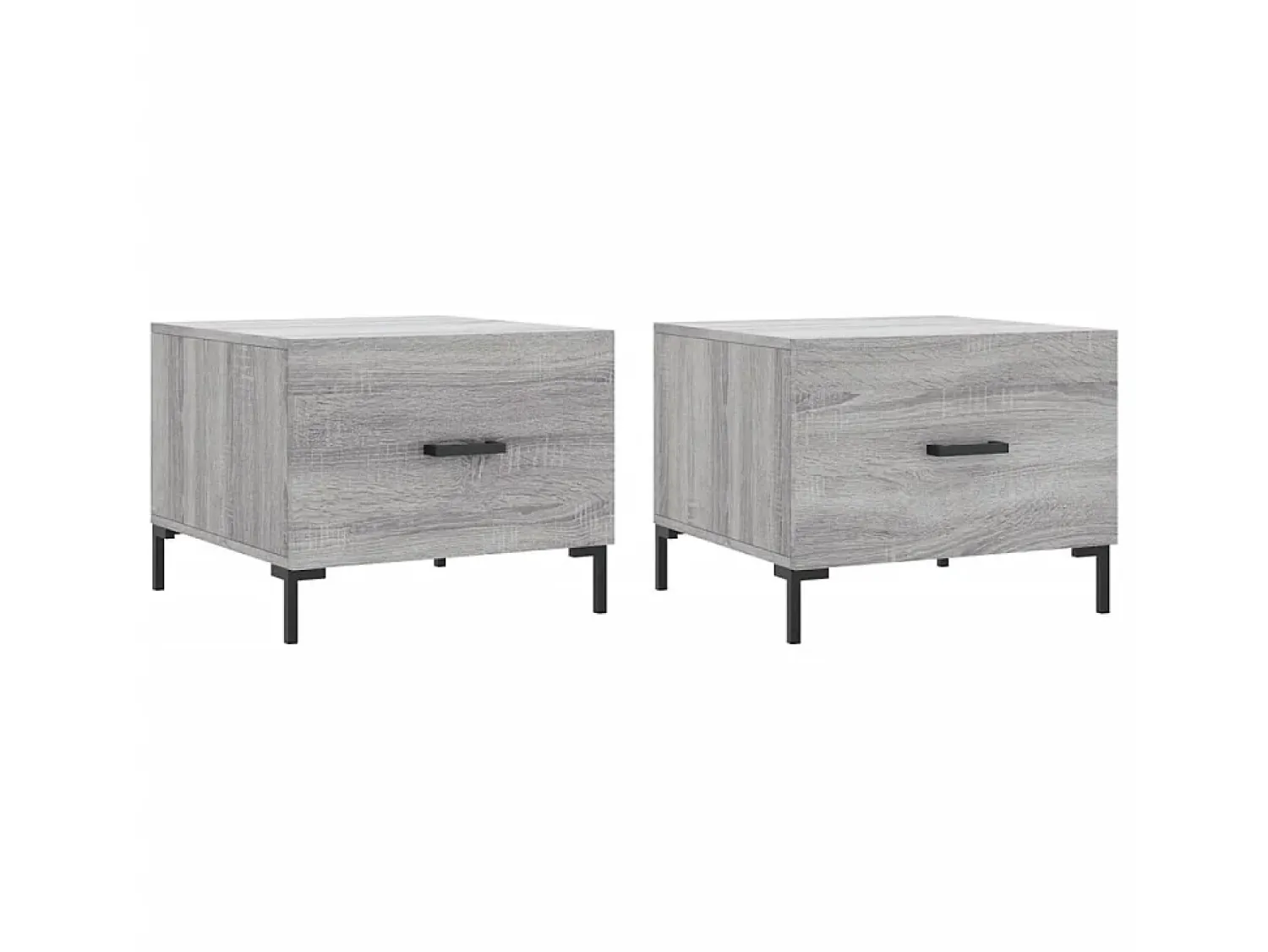Clearance Mesas de centro 2 pcs 50x50x40 cm madeira proc. sonoma cinza PT382864 Cinzento