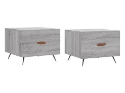 Mesas de centro 2 pcs 50x50x40 cm madeira proc. sonoma cinza PT830386^ Mesa De Centro