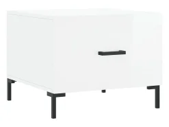 Mesa De Centro| Mesas de centro 2 pcs 50x50x40 cm brilhante PT155027 Branco