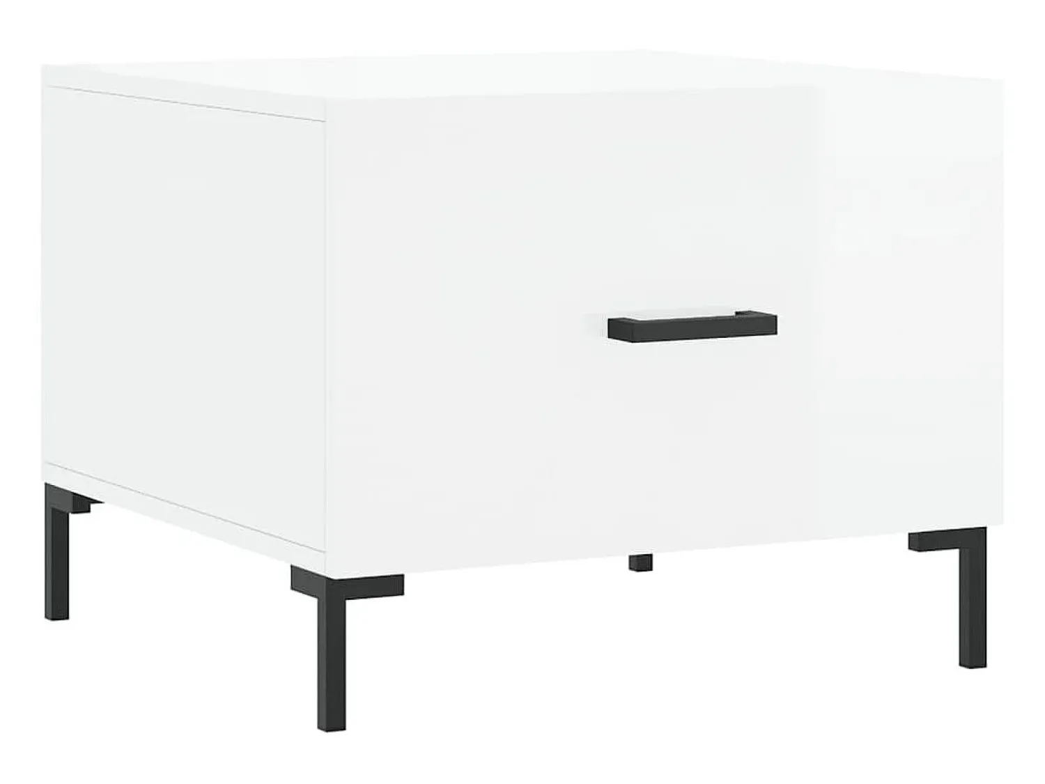 Mesa De Centro| Mesas de centro 2 pcs 50x50x40 cm brilhante PT155027 Branco