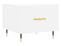 New vidaxl Mesas de centro 2 pcs 50x50x40 cm madeira processada Branco