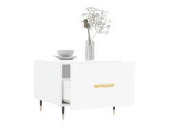 New vidaxl Mesas de centro 2 pcs 50x50x40 cm madeira processada Branco