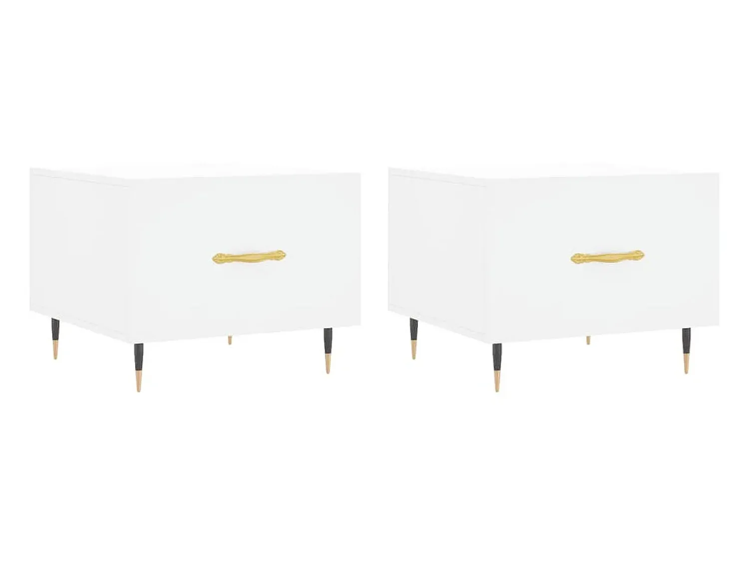 Discount Mesas de centro 2 pcs 50x50x40 cm madeira processada PT391239 Branco