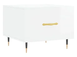 Mesa De Centro|vidaxl Mesas de centro 2 pcs 50x50x40 cm brilhante Branco