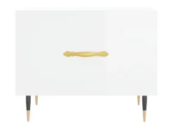 Mesa De Centro|vidaxl Mesas de centro 2 pcs 50x50x40 cm brilhante Branco