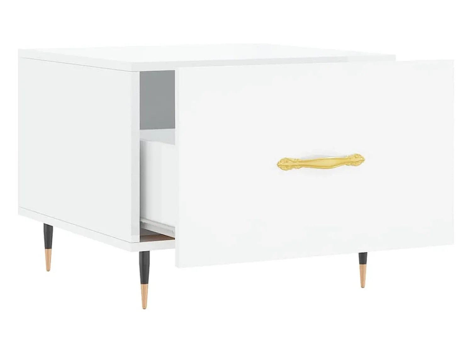 Mesa De Centro|vidaxl Mesas de centro 2 pcs 50x50x40 cm brilhante Branco