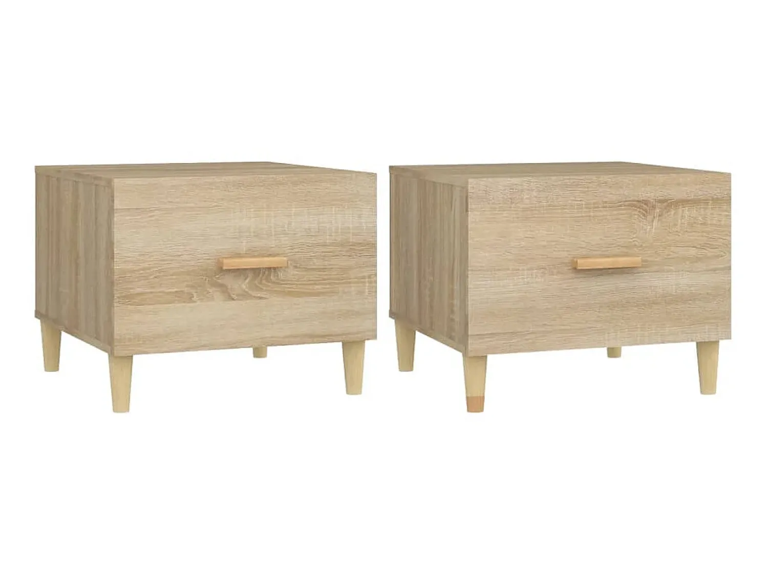 Mesas de centro 2 pcs 50x50x40cm deriv. madeira carvalho sonoma PT463294^ Mesa De Centro