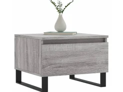 Mesa De Centro| Mesas de centro 2 pcs 50x46x35cm deriv. madeira sonoma PT126436 Cinzento