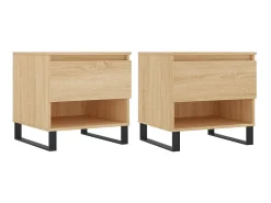 Mesas de centro 2 pcs 50x46x50cm deriv. madeira carvalho sonoma PT494987^ Mesa De Centro