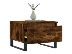 Mesa De Centro* Mesas de centro 2 pcs 50x46x35cm deriv. madeira carvalho fumado PT808835 Castanho