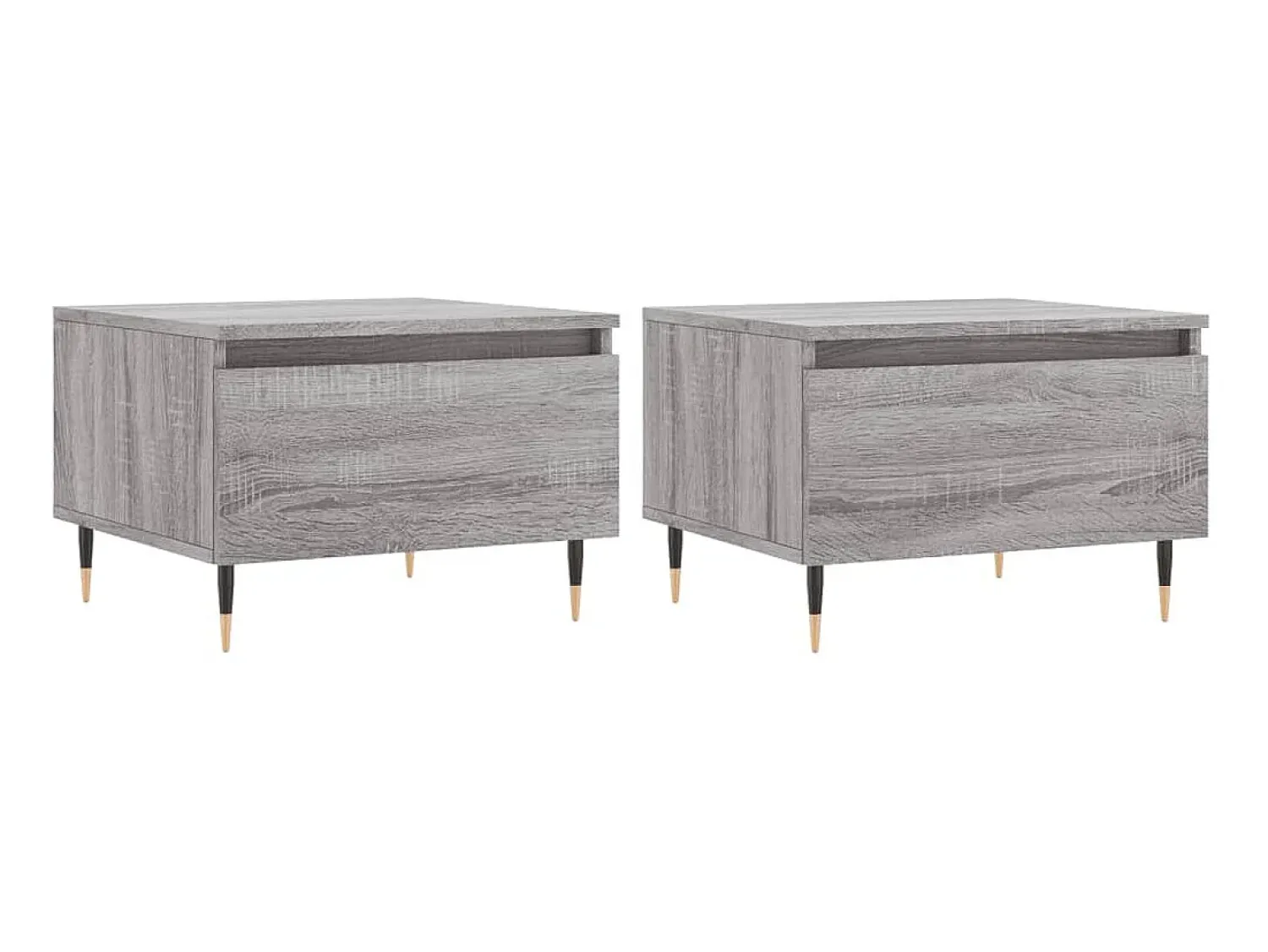 Mesa De Centro* Mesas de centro 2 pcs 50x46x35cm deriv. madeira sonoma PT566004 Cinzento