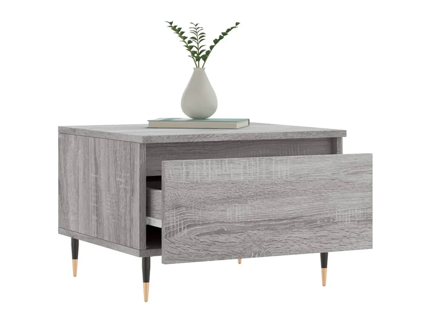Mesa De Centro* Mesas de centro 2 pcs 50x46x35cm deriv. madeira sonoma PT566004 Cinzento
