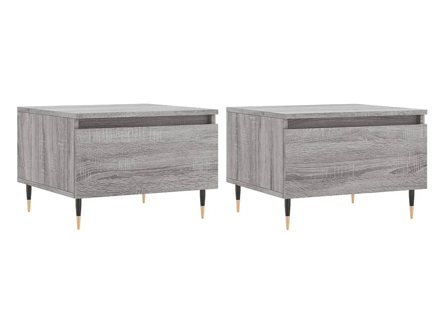 vidaxl Mesas de centro 2 pcs 50x46x35cm deriv. madeira sonoma^ Mesa De Centro