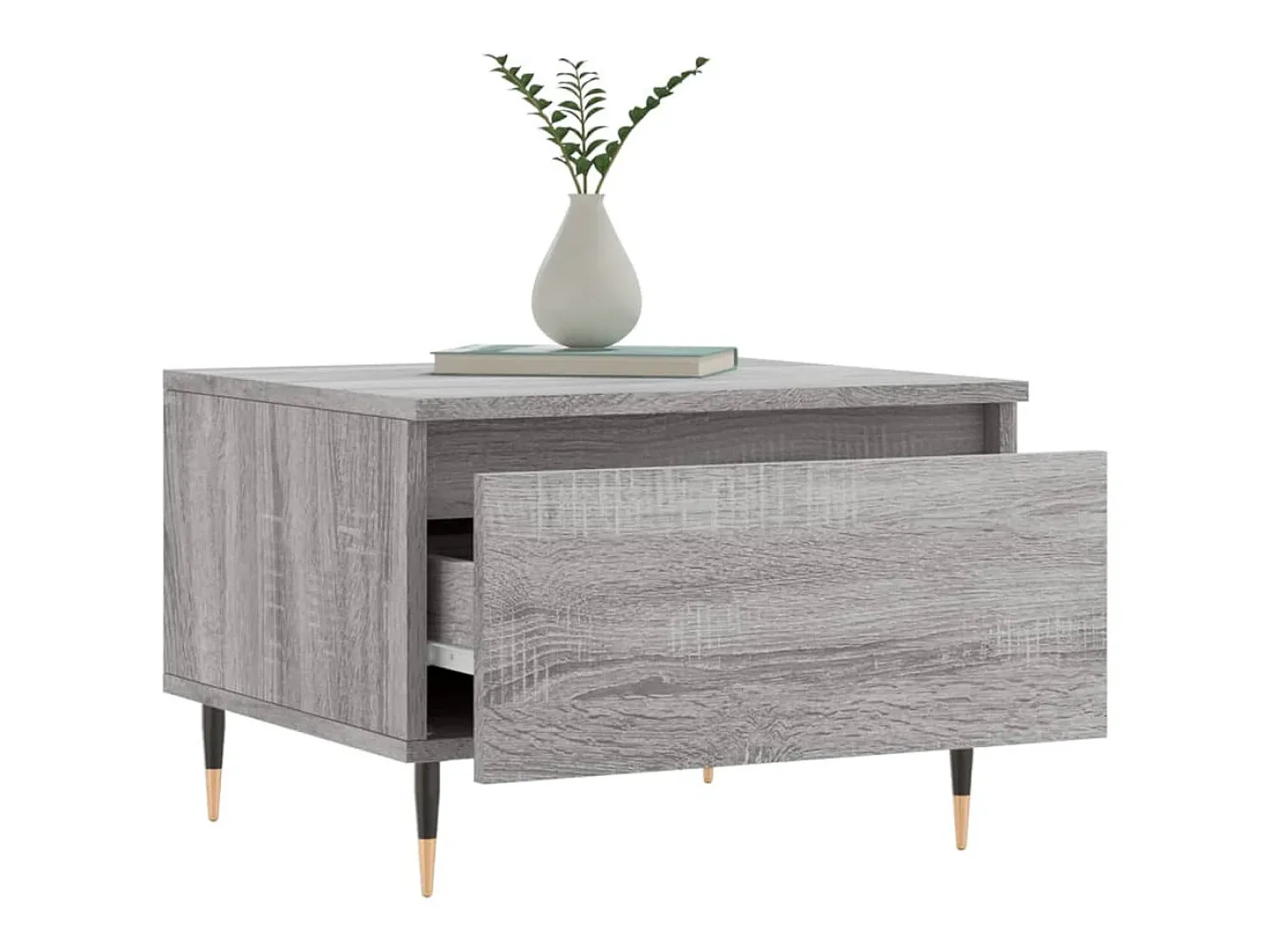vidaxl Mesas de centro 2 pcs 50x46x35cm deriv. madeira sonoma^ Mesa De Centro