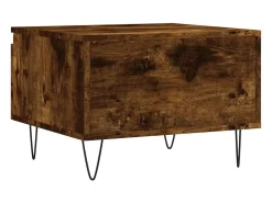 Mesa De Centro|vidaxl Mesas de centro 2 pcs 50x46x35cm deriv. madeira carvalho fumado Natural claro