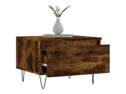 Mesa De Centro|vidaxl Mesas de centro 2 pcs 50x46x35cm deriv. madeira carvalho fumado Natural claro