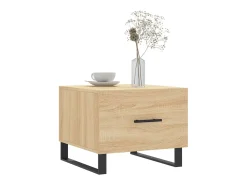 Mesa De Centro* Mesas de centro 2 pcs 50x50x40cm deriv. madeira carvalho sonoma PT739466 Castanho
