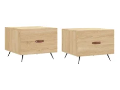 Discount Mesas de centro 2 pcs 50x50x40cm deriv. madeira carvalho sonoma PT294188 Castanho