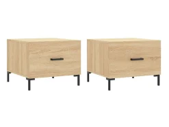 Outlet Mesas de centro 2 pcs 50x50x40cm deriv. madeira carvalho sonoma PT962246 Castanho