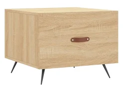 Best vidaxl Mesas de centro 2 pcs 50x50x40cm deriv. madeira carvalho sonoma Natural claro